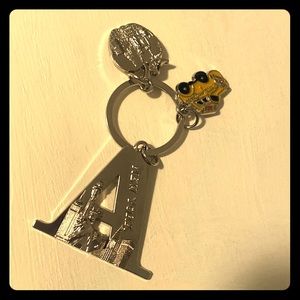NYC “A” Initial Key Chain - Silver
